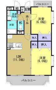 イーストチェリー壱番館の間取り画像