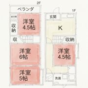招提中町1丁目貸家の間取り画像