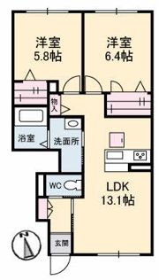 シャーメゾン仏生山 A棟の間取り画像