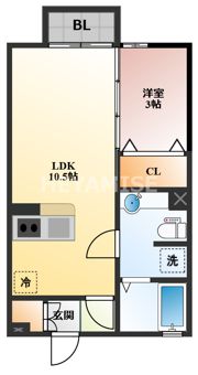 セジュールYAMAZAKI B棟の間取り画像