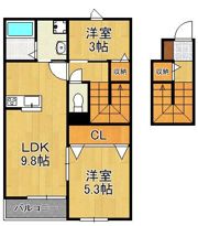 Seven Stars知古Bの間取り画像