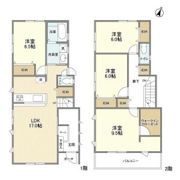 豊中市大黒町3丁目戸建の間取り画像