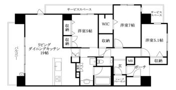 デュオヒルズ岩崎町レジデンスの間取り画像
