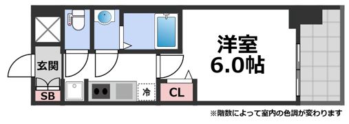 プレサンスOSAKA東成中本ハーヴィルの間取り画像