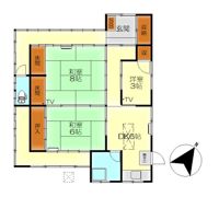 呉市上畑町ハウス 戸建貸家の間取り画像