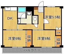 ビレッジハウス則松 5号棟の間取り画像