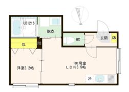 ハーモニーテラス梅田ⅩⅧの間取り画像
