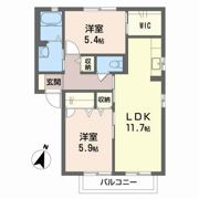 K-HAUS Ⅱ棟の間取り画像