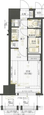 アクアプレイス東天満Ⅱの間取り画像