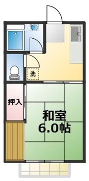 学園コーポの間取り画像