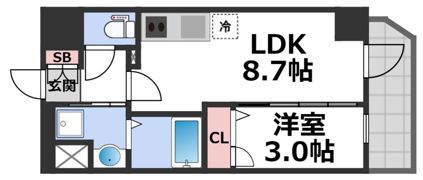 プレサンス天王寺デルニエの間取り画像