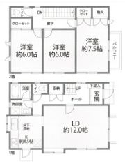 貸家 神戸市東灘区御影郡家の間取り画像
