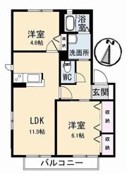 アンシャンテ 新田 A棟の間取り画像