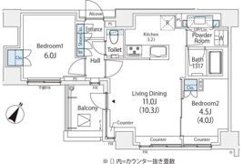 オークプレイス目黒行人坂の間取り画像