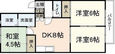 ファミール隅田B棟の間取り画像