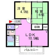 ウィンディア生駒Bの間取り画像