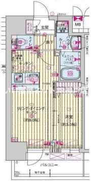プレサンス神戸水木通ルミエスの間取り画像