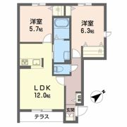 アルトーレ カーサ B棟の間取り画像