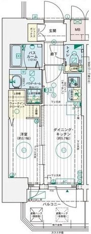 エステムコート大阪プリュームの間取り画像