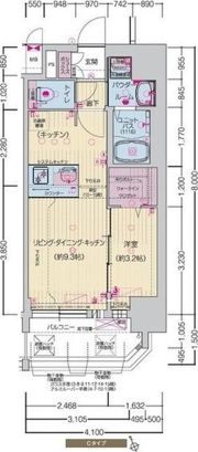 プレサンスNAGOYA覚王山の間取り画像