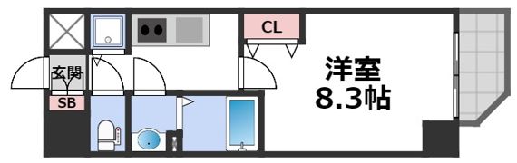 ソルテラス都島本通の間取り画像