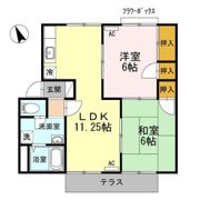 リヴェール目久美B棟の間取り画像
