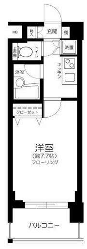 ラグジュアリーアパートメント両国の間取り画像