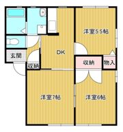 松ケ丘中央ハイツC棟の間取り画像