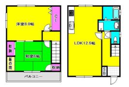 大石南町貸家の間取り画像