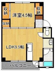 ビレッジハウス若松1号棟の間取り画像