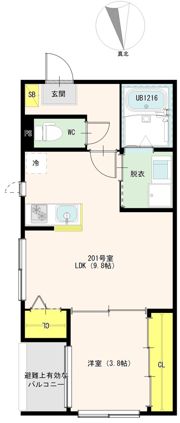 スヴニール田島の間取り画像