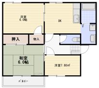ベルビュー上安松の間取り画像