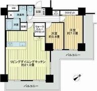 キングマンション堂島川の間取り画像