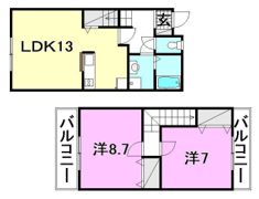 レジデンスSekiya－2 A棟の間取り画像