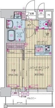 プレリス北巽駅前ラバルスの間取り画像