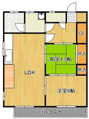 野中コーポの間取り画像
