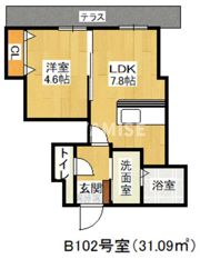 ハピーロード多以良 B棟の間取り画像