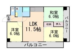 ベルメゾン千里の間取り画像