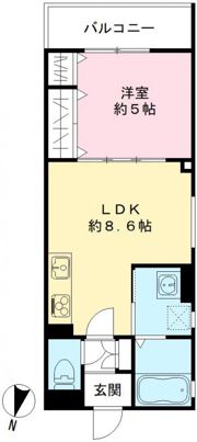 クリエオーレ下神田Ⅱの間取り画像