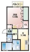 塩鶴町2丁目 1SKの間取り画像