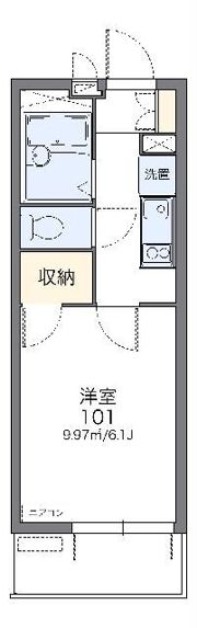 レオパレスASABAⅡの間取り画像