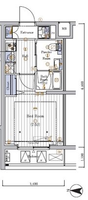 MAXIVCROS横浜大口通の間取り画像