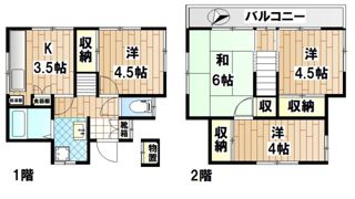 東有馬2丁目戸建の間取り画像