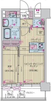 プレリス北巽駅前ラバルスの間取り画像