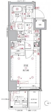 クレイシアIDZ浅草の間取り画像