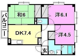 フォブール余戸東A棟の間取り画像