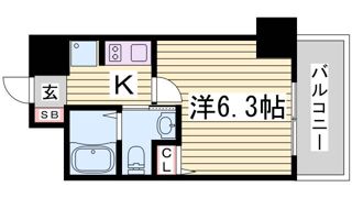 エステムプラザ神戸三宮ルクシアの間取り画像