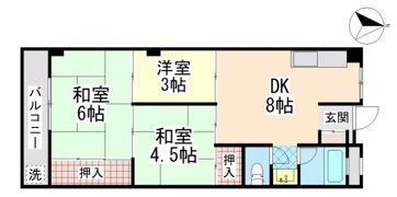 大和スカイハイツの間取り画像