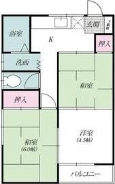 下栗須ハイツAの間取り画像