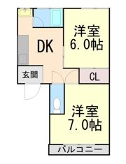 瀬川ハイツの間取り画像